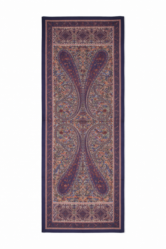 Pañuelo seda natural - azul