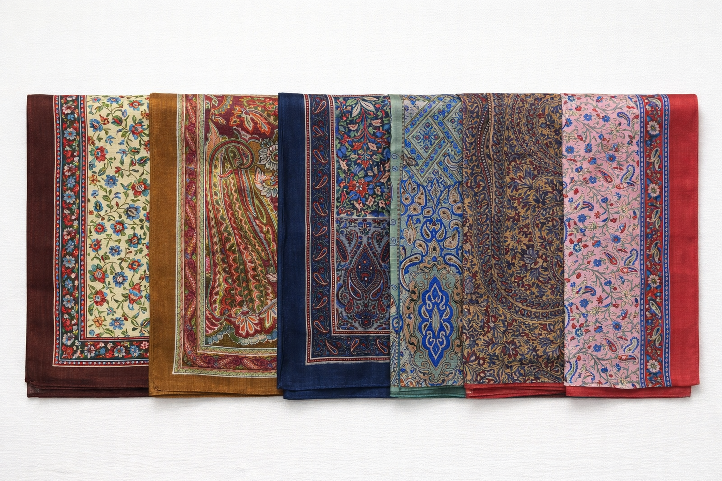 Pañuelo seda natural - azul