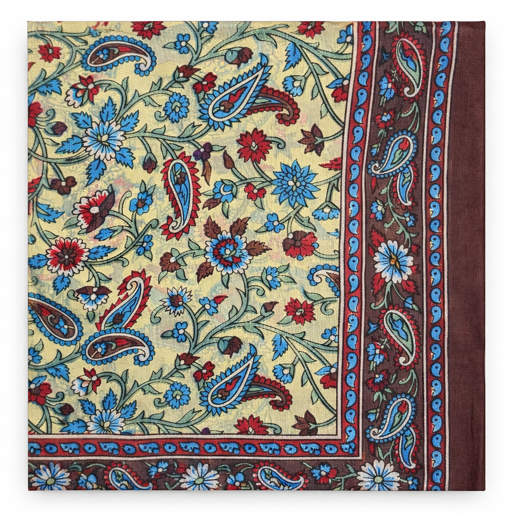 Pañuelo seda natural - marrón