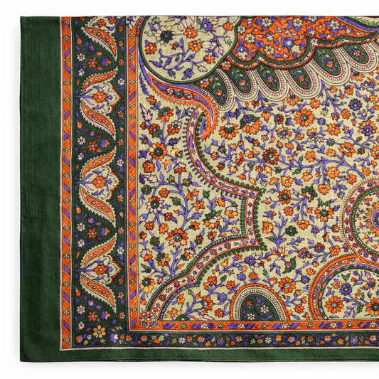 Pañuelo seda natural - verde
