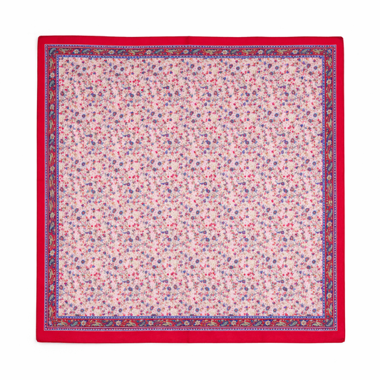 Pañuelo seda natural - rojo