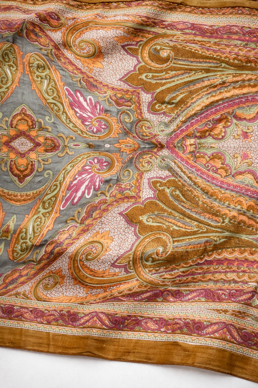 Pañuelo seda natural - camel